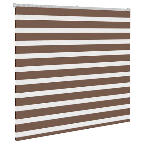 VidaXL Zebra-Rollo 155x150 cm Stoffbreite 150,9 cm Polyester braun