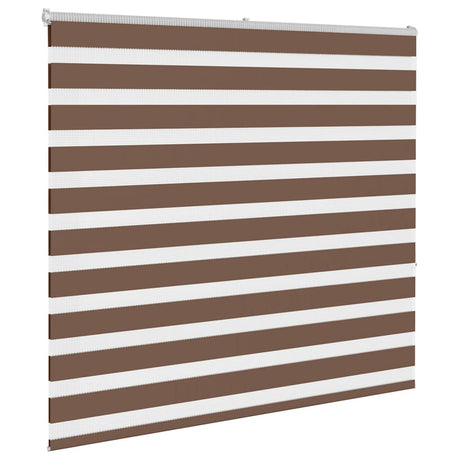 VidaXL Zebra-Rollo 165x150 cm Stoffbreite 160,9 cm Polyester braun