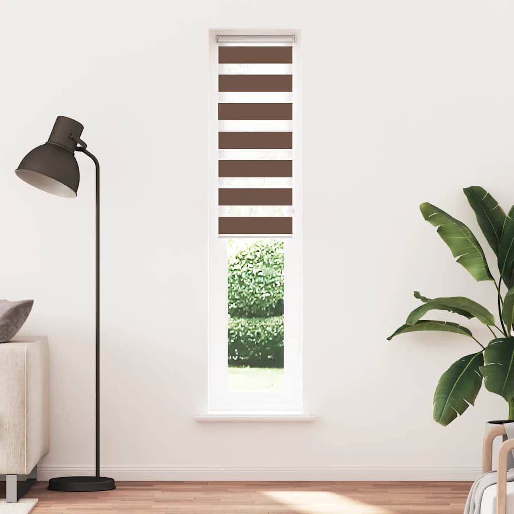 Vidaxx Zebra-Rollo 40x200 cm Stoffbreite 35,9 cm Polyester braun