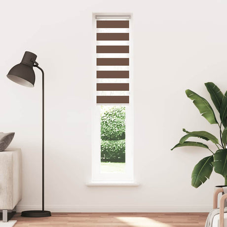 VidaXL Zebra-Rollo 50x200 cm Stoffbreite 45,9 cm Polyester braun