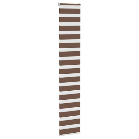 VidaXL Zebra-Rollo 50x200 cm Stoffbreite 45,9 cm Polyester braun