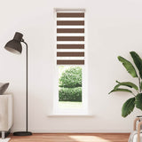 VidaXL Zebra-Rollo 55x200 cm Stoffbreite 50,9 cm Polyester braun