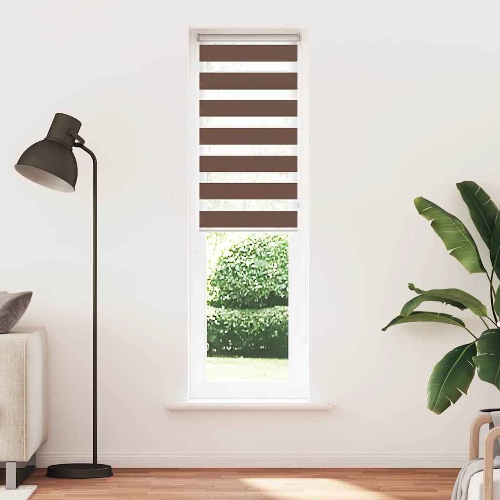 VidaXL Zebra-Rollo 60x200 cm Stoffbreite 55,9 cm Polyester braun
