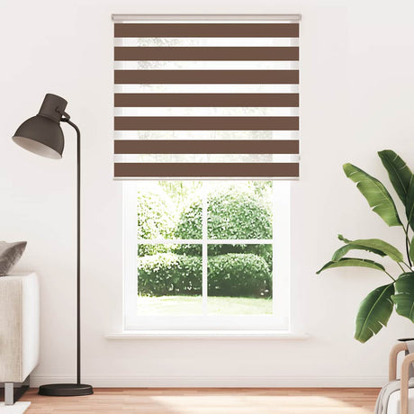 VidaXL Zebra-Rollo 130x200 cm Stoffbreite 125,9 cm Polyester braun