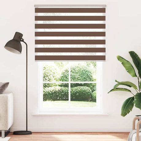 VidaXL Zebra-Rollo 140x200 cm Stoffbreite 135,9 cm Polyester braun