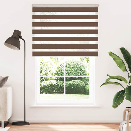 VidaXL Zebra-Rollo 145x200 cm Stoffbreite 140,9 cm Polyester braun