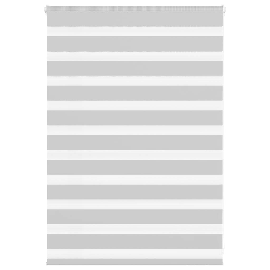 VidaXL Zebra-Rollo 100x100 cm Stoffbreite 95,9 cm Hellgrau