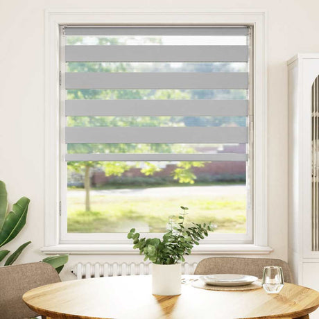 VidaXL Zebra-Rollo 105x100 cm Stoffbreite 100,9 cm Hellgrau