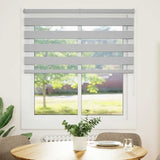 VidaXL Zebra-Rollo 130x100 cm Stoffbreite 125,9 cm Hellgrau