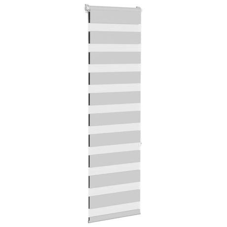 VidaXL Zebra-Rollo 45x150 cm Stoffbreite 40,9 cm Hellgrau