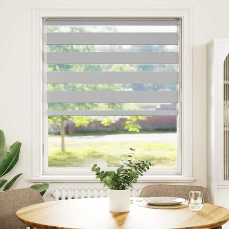 VidaXL Zebra-Rollo 105x150 cm Stoffbreite 100,9 cm Hellgrau