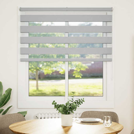 VidaXL Zebra-Rollo 135x150 cm Stoffbreite 130,9 cm Hellgrau
