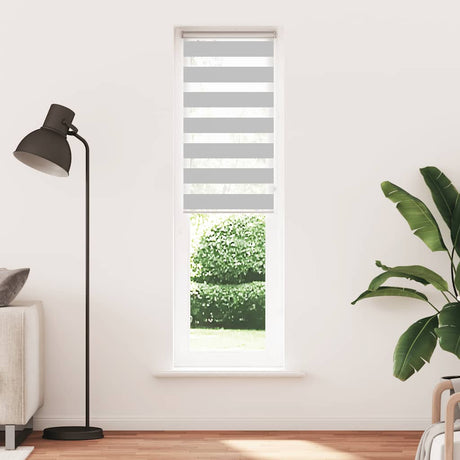 VidaXL Zebra-Rollo 60x200 cm Stoffbreite 55,9 cm Hellgrau