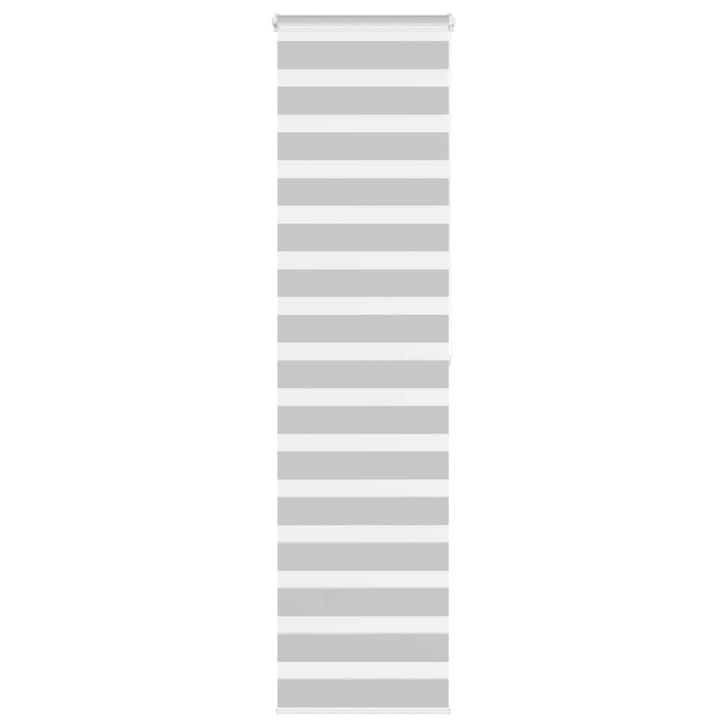 VidaXL Zebra-Rollo 65x200 cm Stoffbreite 60,9 cm Hellgrau
