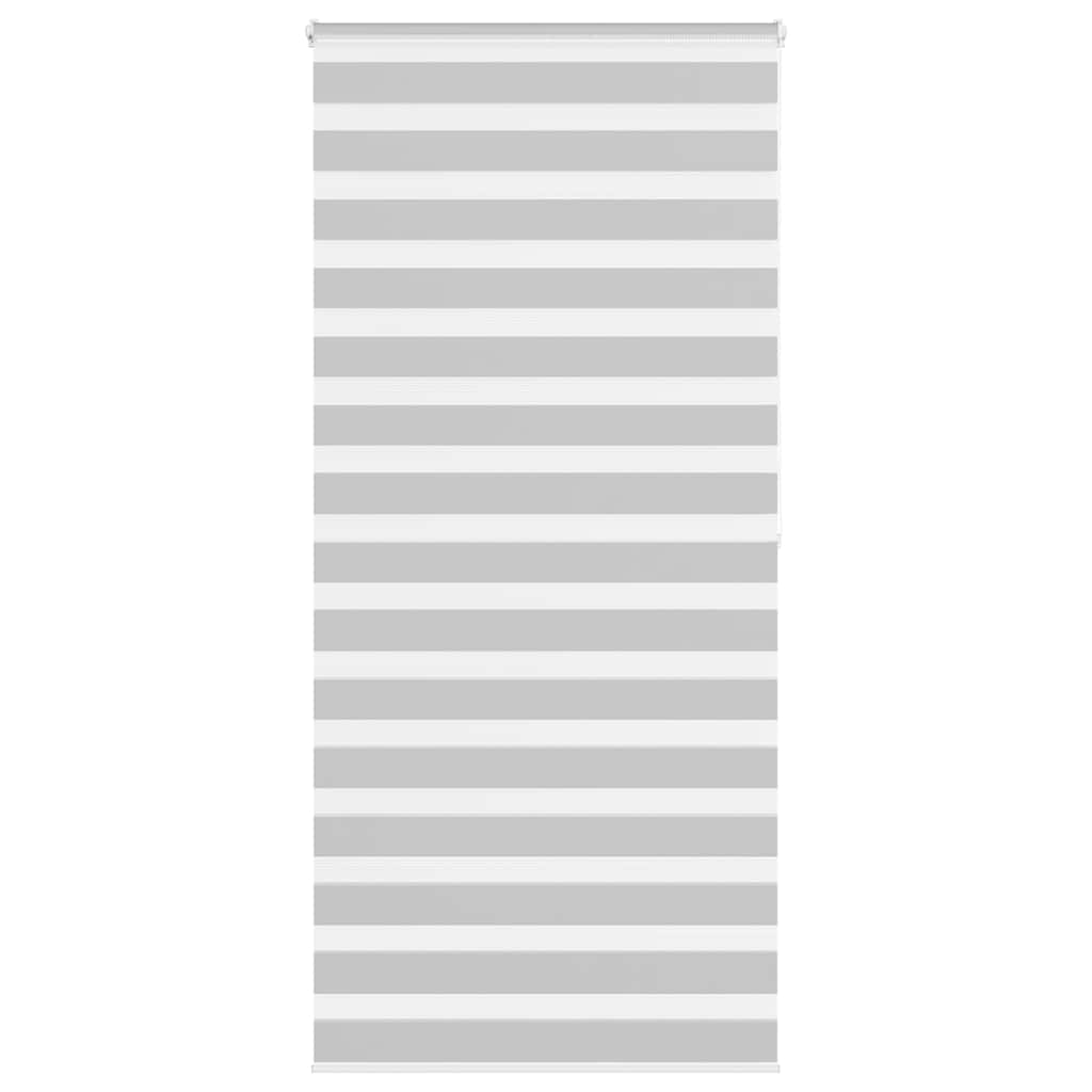 VidaXL Zebra-Rollo 100x200 cm Stoffbreite 95,9 cm Hellgrau