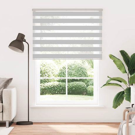 VidaXL Zebra-Rollo 155x200 cm Stoffbreite 150,9 cm Hellgrau