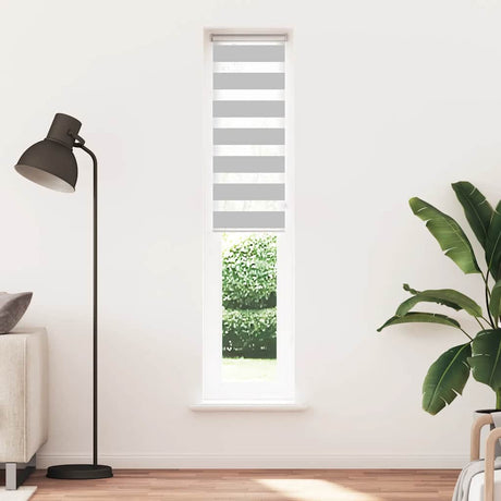 VidaXL Zebra-Rollo 40x230 cm Stoffbreite 35,9 cm Hellgrau