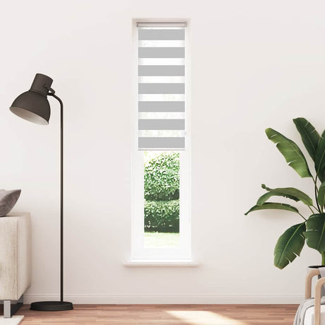VidaXL Zebra-Rollo 50x230 cm Stoffbreite 45,9 cm Hellgrau
