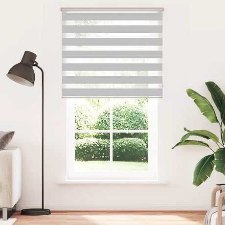 VidaXL Zebra-Rollo 125x230 cm Stoffbreite 120,9 cm Hellgrau