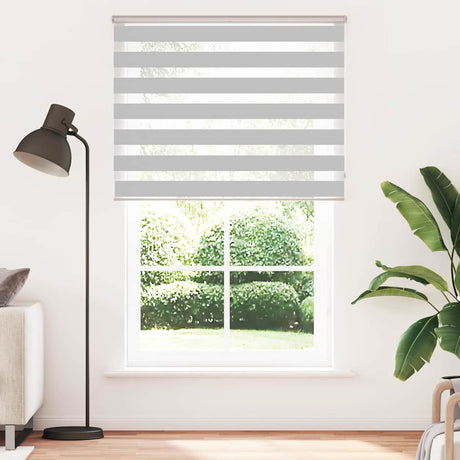 VidaXL Zebra-Rollo 145x230 cm Stoffbreite 140,9 cm Hellgrau