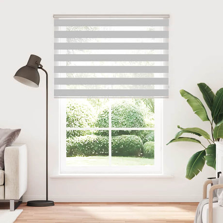 VidaXL Zebra-Rollo 155x230 cm Stoffbreite 150,9 cm Hellgrau