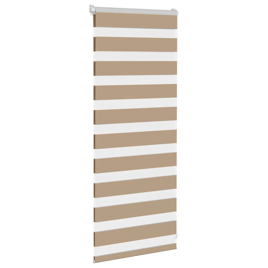 VidaXL Zebrarollo 60x100 cm Stoffbreite 55,9 cm Polyester Sandbraun