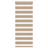 VidaXL Zebra-Rollo Sandbraun 65x100 cm Stoffbreite 60,9 cm Polyester