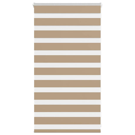 VidaXL Zebrarollo 80x100 cm Stoffbreite 75,9 cm Polyester Sandbraun