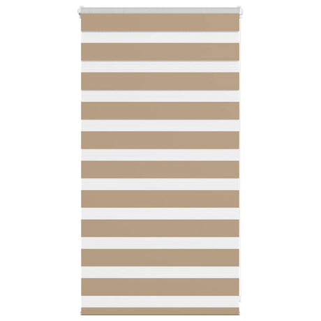 VidaXL Zebrarollo 85x100 cm Stoffbreite 80,9 cm Polyester Sandbraun
