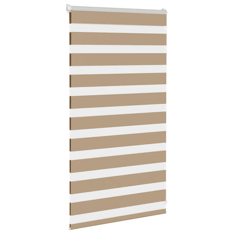 VidaXL Zebrarollo 85x100 cm Stoffbreite 80,9 cm Polyester Sandbraun