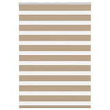 VidaXL Zebrarollo 95x100 cm Stoffbreite 90,9 cm Polyester Sandbraun