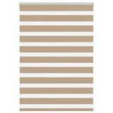 VidaXL Zebrarollo 105x100 cm Stoffbreite 100,9 cm Polyester Sandbraun