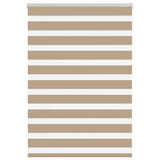 VidaXL Zebrarollo 115x100 cm Stoffbreite 110,9 cm Polyester Sandbraun