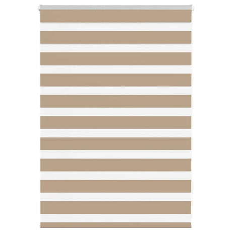 VidaXL Zebrarollo 115x100 cm Stoffbreite 110,9 cm Polyester Sandbraun