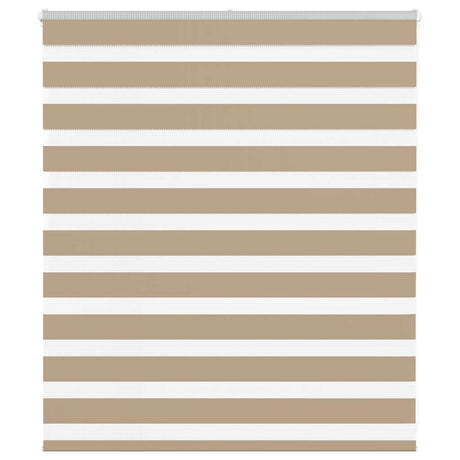 VidaXL Zebrarollo 120x100 cm Stoffbreite 115,9 cm Polyester Sandbraun