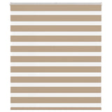 VidaXL Zebrarollo 130x100 cm Stoffbreite 125,9 cm Polyester Sandbraun