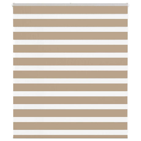 VidaXL Zebrarollo 130x100 cm Stoffbreite 125,9 cm Polyester Sandbraun
