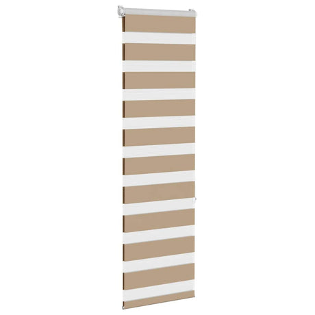 VidaXL Zebrarollo 40x150 cm Stoffbreite 35,9 cm Polyester Sandbraun
