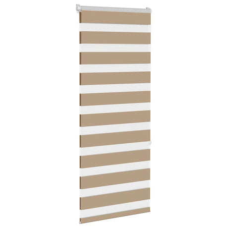 VidaXL Zebrarollo 55x150 cm Stoffbreite 50,9 cm Polyester Sandbraun