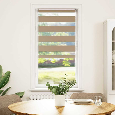 VidaXL Zebra-Rollo Sandbraun 65x150 cm Stoffbreite 60,9 cm Polyester