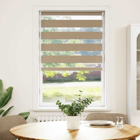 VidaXL Zebrarollo 80x150 cm Stoffbreite 75,9 cm Polyester Sandbraun