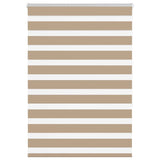 VidaXL Zebrarollo 95x150 cm Stoffbreite 90,9 cm Polyester Sandbraun