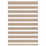 VidaXL Zebrarollo 105x150 cm Stoffbreite 100,9 cm Polyester Sandbraun