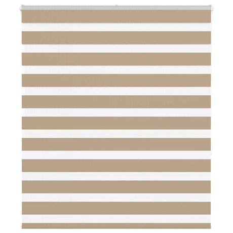 VidaXL Zebrarollo 120x150 cm Stoffbreite 115,9 cm Polyester Sandbraun