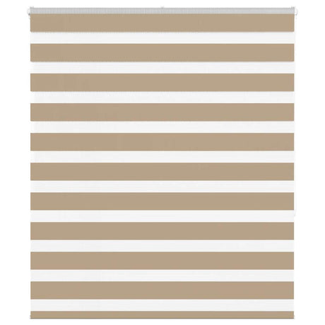 VidaXL Zebrarollo 125x150 cm Stoffbreite 120,9 cm Polyester Sandbraun