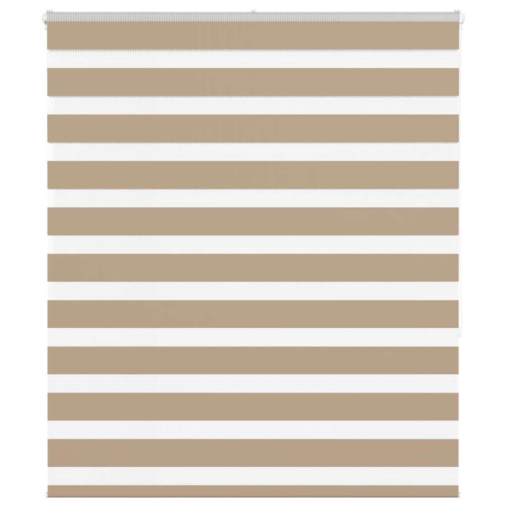 VidaXL Zebrarollo 135x150 cm Stoffbreite 130,9 cm Polyester Sandbraun