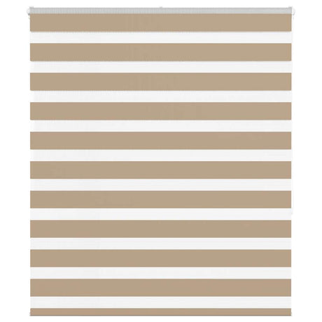 VidaXL Zebrarollo 135x150 cm Stoffbreite 130,9 cm Polyester Sandbraun