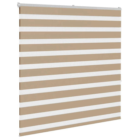VidaXL Zebrarollo 145x150 cm Stoffbreite 140,9 cm Polyester Sandbraun
