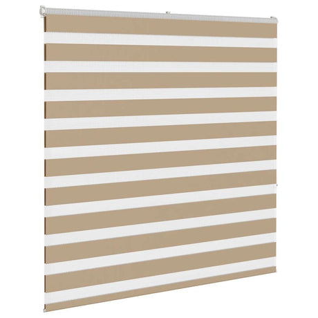 VidaXL Zebrarollo 150x150 cm Stoffbreite 145,9 cm Polyester Sandbraun