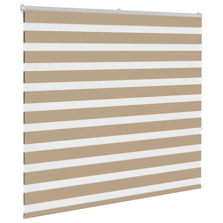 VidaXL Zebrarollo 160x150 cm Stoffbreite 155,9 cm Polyester Sandbraun
